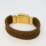 Victorian 15ct Gold, White Enamel & Hair Set Mourning Bracelet Antique 1853