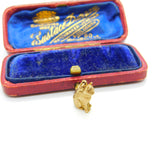 9ct Yellow Gold Sitting Cat or Kitten Charm Pendant 1987 Birmingham Vintage