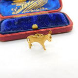 9ct Yellow Gold Standing Donkey Charm Pendant Vintage c1970