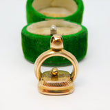 George III 9ct Gold Carved Carnelian Agate Roman Senator Intaglio Seal Fob c1820