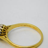 18ct Yellow Gold, 0.25ct Sapphire & Diamond Engagement Ring Vintage Birmingham