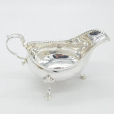 Large Irish Georgian Sterling Silver Scrolled Edge Sauce Boat 1803 Dublin
