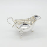 Large Irish Georgian Sterling Silver Scrolled Edge Sauce Boat 1803 Dublin