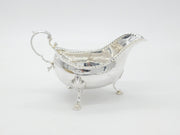Large Irish Georgian Sterling Silver Scrolled Edge Sauce Boat 1803 Dublin