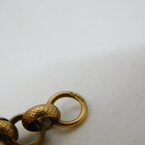 Victorian Style 9ct Gold Belcher Chain Bracelet Turquoise Hand Clasp Vintage 1998