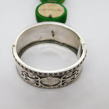 Victorian Sterling Silver Aesthetic Movement Cuff Bangle Antique 1883 Birmingham