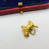 9ct Yellow Gold Westie Terrier Dog Charm Pendant 1961 London Vintage