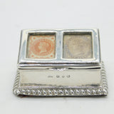 Victorian Sterling Silver Double Stamp Box Antique 1897 Birmingham