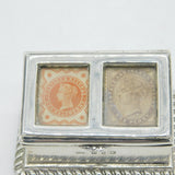 Victorian Sterling Silver Double Stamp Box Antique 1897 Birmingham
