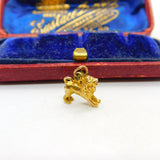 9ct Yellow Gold Leo the Lion Zodiac Charm Pendant 1957 Birmingham Vintage
