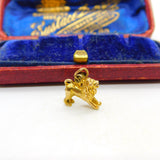 9ct Yellow Gold Leo the Lion Zodiac Charm Pendant 1957 Birmingham Vintage