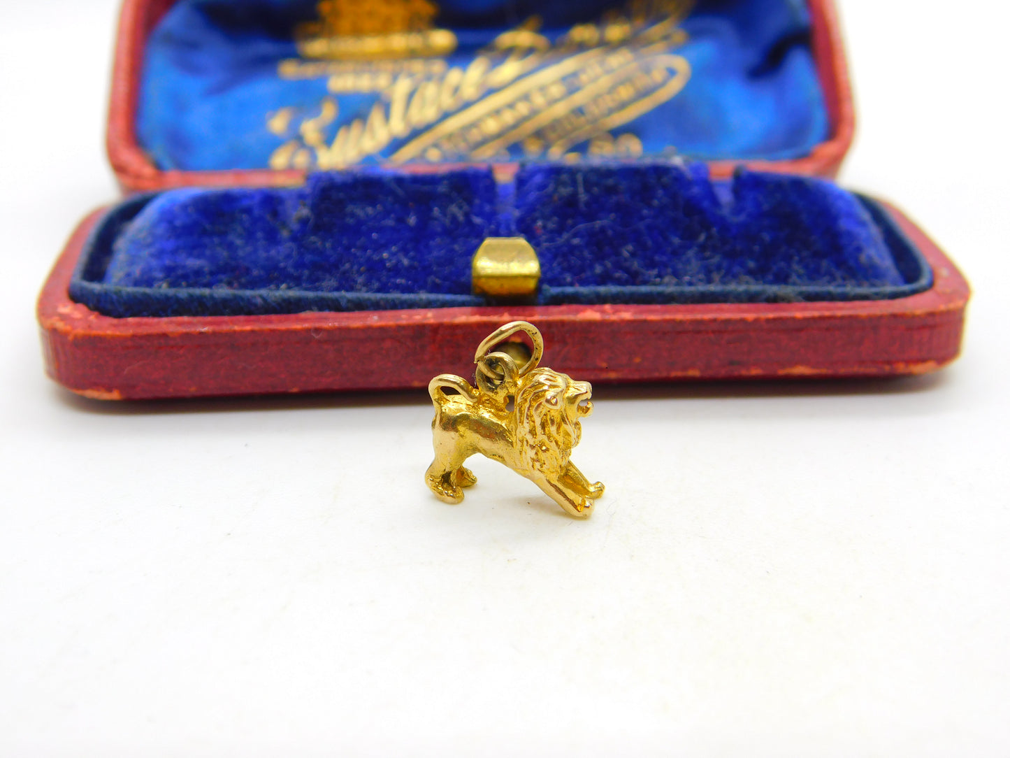 9ct Yellow Gold Leo the Lion Zodiac Charm Pendant 1957 Birmingham Vintage