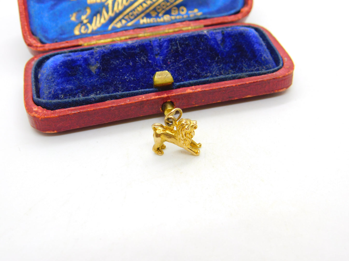 9ct Yellow Gold Leo the Lion Zodiac Charm Pendant 1957 Birmingham Vintage