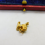 9ct Yellow Gold Leo the Lion Zodiac Charm Pendant 1957 Birmingham Vintage