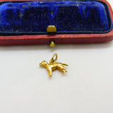 9ct Yellow Gold Little Dog Charm or Pendant Vintage 1967 Birmingham