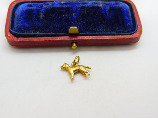 9ct Yellow Gold Little Dog Charm or Pendant Vintage 1967 Birmingham