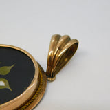 19th Century 9ct Rose Gold Italian Pietra Dura White Flower Locket Pendant c1880