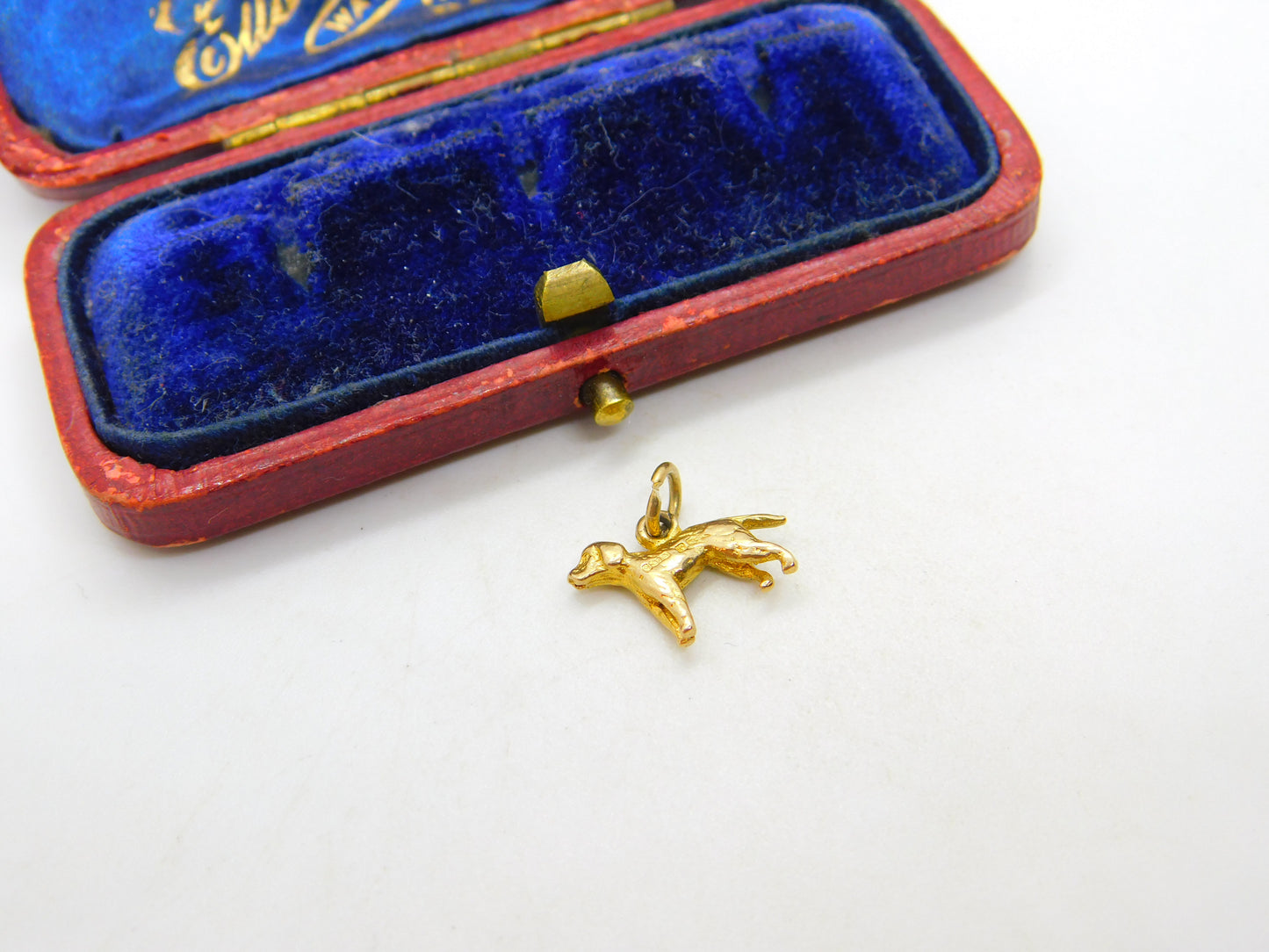 9ct Yellow Gold Little Dog Charm or Pendant Vintage 1967 Birmingham