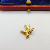 9ct Yellow Gold Little Dog Charm or Pendant Vintage 1967 Birmingham