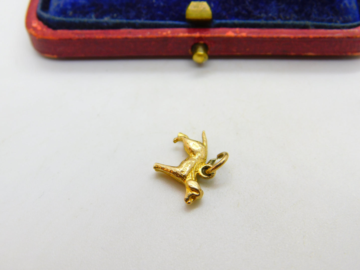 9ct Yellow Gold Little Dog Charm or Pendant Vintage 1967 Birmingham