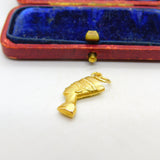 18ct Yellow Gold Egyptian Nefertiti  Pharaoh Charm Pendant Vintage c1970
