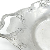 Arts & Crafts Tudric English Pewter Shamrock & Heart Dish Antique c1900