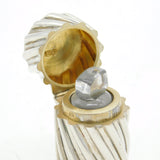 Sampson Mordan & Co Sterling Silver Swirl Pattern Scent Bottle Antique 1890 London