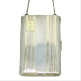 Tiffany & Co. 14ct Gold & Sterling Silver Mirror Compact Antique c1920 Art Deco