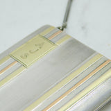 Tiffany & Co. 14ct Gold & Sterling Silver Mirror Compact Antique c1920 Art Deco