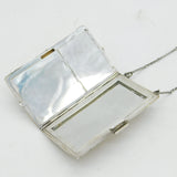 Tiffany & Co. 14ct Gold & Sterling Silver Mirror Compact Antique c1920 Art Deco