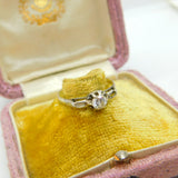 9ct Gold & Platinum Set 0.25ct Diamond Solitaire Ring Antique c1920 Art Deco