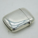 Victorian Sterling Silver & Enamel St Bernard Dog Vesta Case Antique 1888 Birmingham