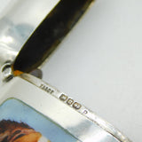 Victorian Sterling Silver & Enamel St Bernard Dog Vesta Case Antique 1888 Birmingham