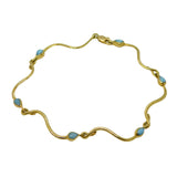 gold turquoise vintage bracelet 14ct 