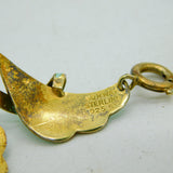 Norwegian Sterling Silver Gilt & Green Enamel Necklace, Earrings Set Antique