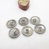 Victorian Set of Sterling Silver Cherub Pattern Buttons 1900 London Comyns