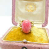 9ct Yellow Gold Ring With Interchangeable Cabochon Stones Vintage c1970