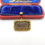 Georgian 12ct Yellow Gold Woven Hair Plait Mourning Brooch c1820 Antique