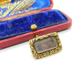 Georgian 12ct Yellow Gold Woven Hair Plait Mourning Brooch c1820 Antique