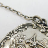 Edwardian Sterling Silver Regency Pattern Chatelaine Pin Cushion Antique