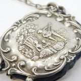 Edwardian Sterling Silver Regency Pattern Chatelaine Pin Cushion Antique