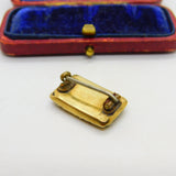 Georgian 12ct Yellow Gold Woven Hair Plait Mourning Brooch c1820 Antique