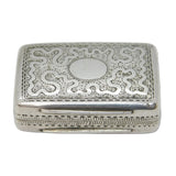 George IV Sterling Silver Floral Vinaigrette Antique 1832 Birmingham