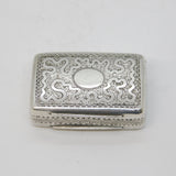 George IV Sterling Silver Floral Vinaigrette Antique 1832 Birmingham