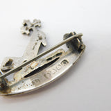 Scottish Sterling Silver Clan Macmillan Brooch Pin Antique 1937 Glasgow