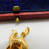 18ct Yellow Gold Standing Camel Charm or Pendant Vintage c1970