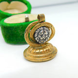 Victorian Gilt Metal & Silver Lion Mask Bloodstone Seal Fob Antique c1890