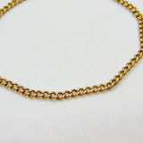 Victorian 9ct Rose Gold Curb Link Chain Bracelet Antique c1890 7.5" Length