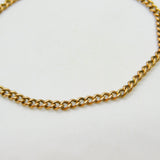 Victorian 9ct Rose Gold Curb Link Chain Bracelet Antique c1890 7.5" Length