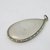 19th Century Sterling Silver Butterfly Wing Goddess Mourning Pendant Antique